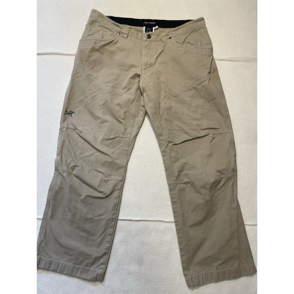 Arc'teryx Pants Men's Size 36x30 Double Knee Tan Canvas Vintage Hiking Outdoor